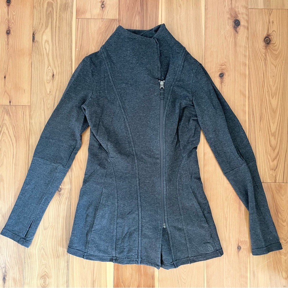 Women’s The North Face Gray Zip-Up Tunic Sweatshirt Size XS